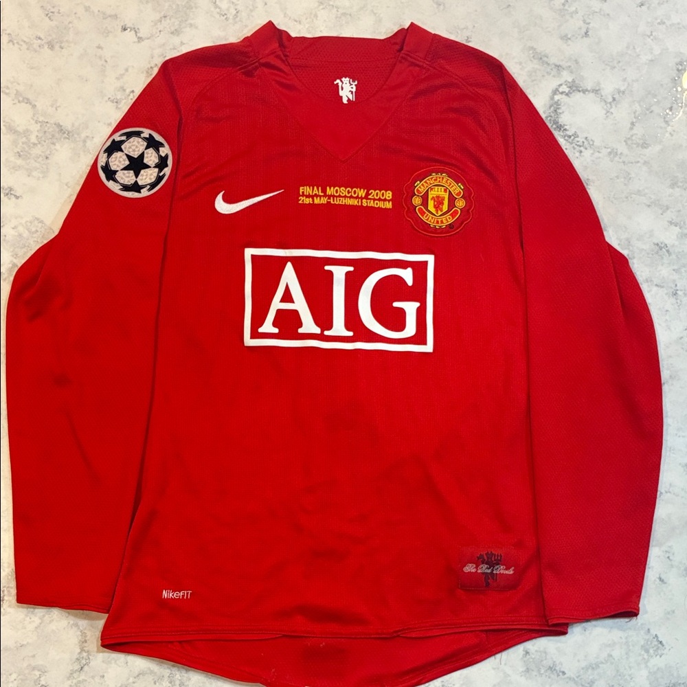 Nike Manchester United 2008 Final Moscow Ronaldo kit